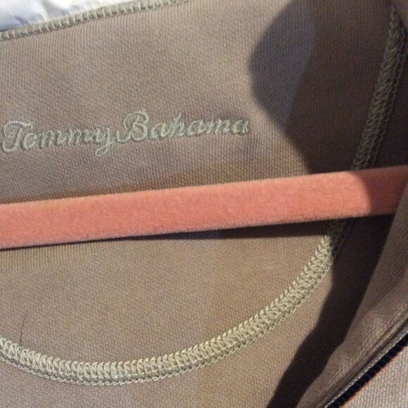 Tommy Bahama XL Reversible partial zip long sleeve pull over mens tan EUC - Picture 10 of 10